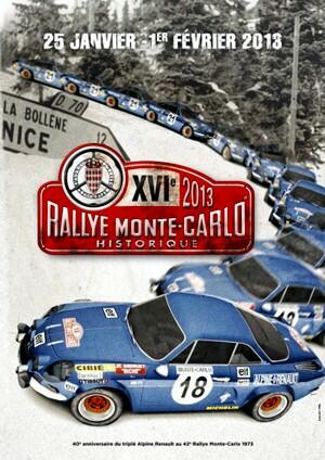 O A110 foi homenageado no Cartaz do Rally Histórico de Monte Carlo de 2013