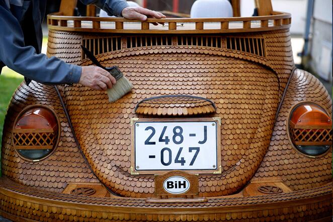 fusca pastilhas madeira