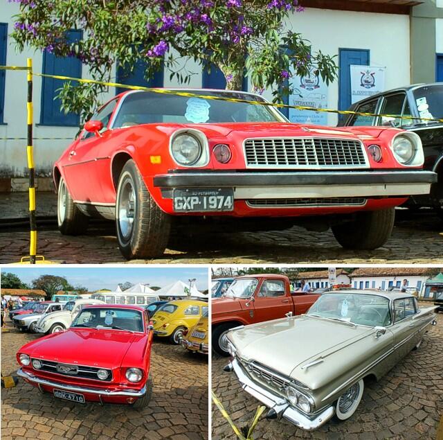 Na foto principal, Camaro Type LT 1974. Abaixo, Mustang 1966 e Impala 1959