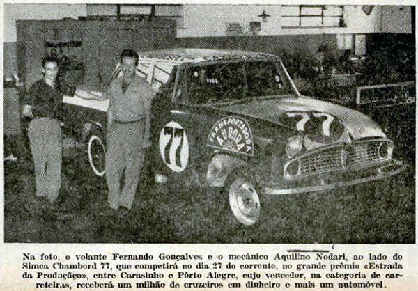 GP Estrada da produção 1963 - Equipe Simca