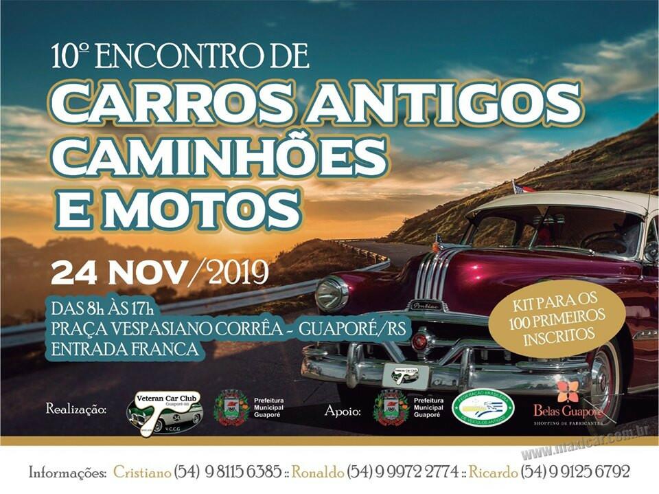 10º Encontro de Carros Antigos Caminhões e Motos em Guaporé, RS