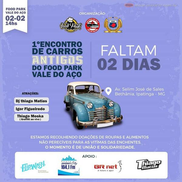 1º Encontro de Carros Antigos do Food Park Vale do Aço