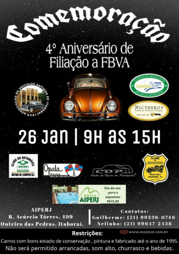 4º Aniversário de Filiação a FBVA - Itaboraí, RJ