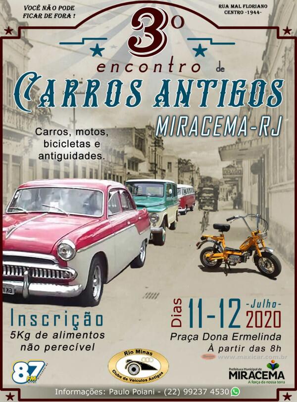 3º Encontro de Carros Antigos em Miracema