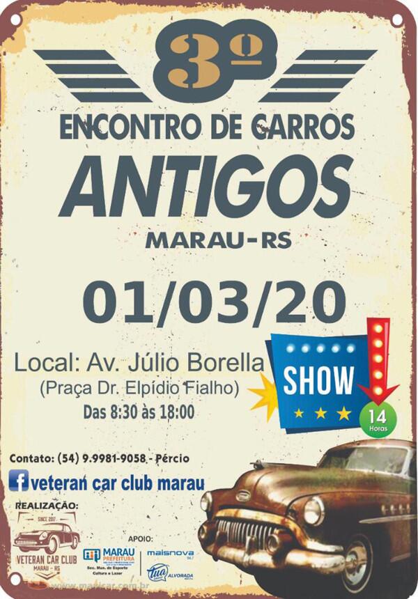 3º Encontro de Carros Antigos de Marau