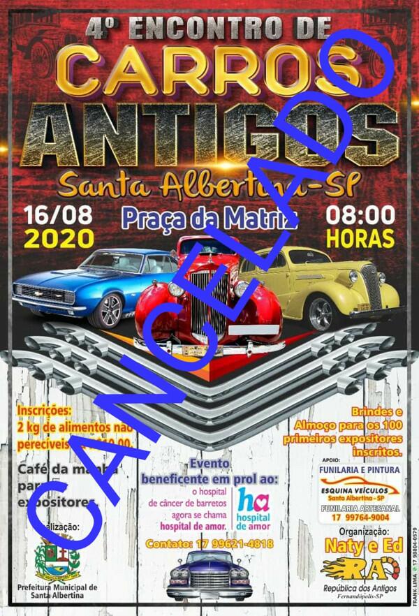 CANCELADO - 4º Encontro de Carros Antigos em Santa Albertina