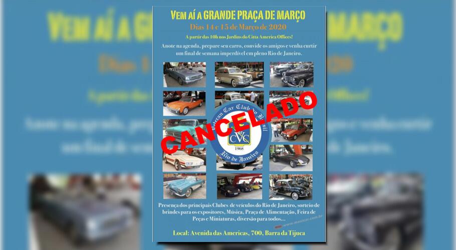 Cancelamento do evento Praça de Março