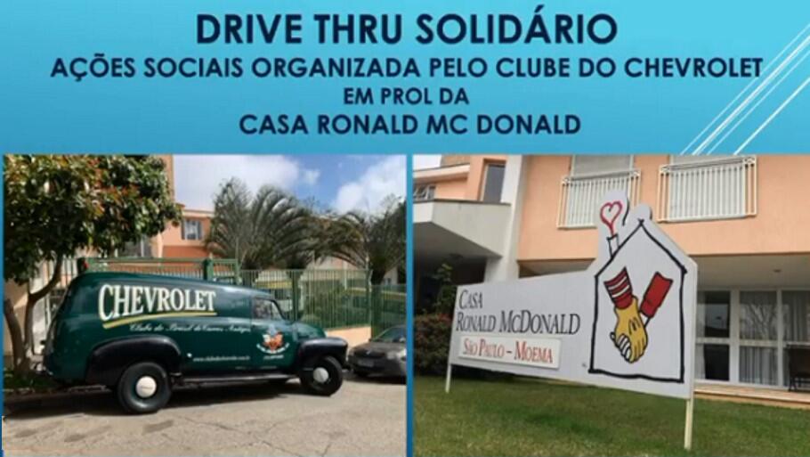 Clube do Chevrolet promove Drive Thru solidário