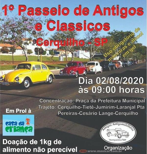 1º Passeio de Antigos e Clássicos - Cerquilho, SP