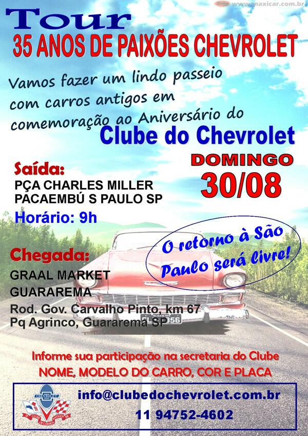 Passeio comemorativo dos 35 anos do Clube do Chevrolet