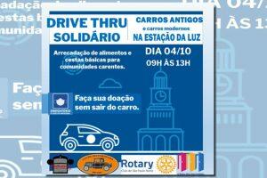 Em outubro tem Drive Thru Solidário na Estação da Luz