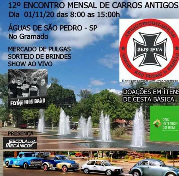 12º Encontro Mensal de Carros Antigos em Águas de São Pedro