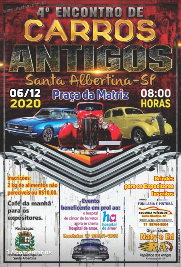 4º Encontro de Carros Antigos em Santa Albertina