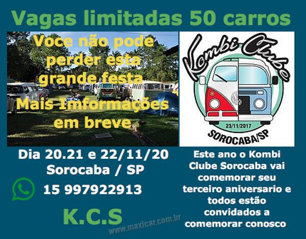 Terceiro Aniversario KCS - Kombi Clube Sorocaba