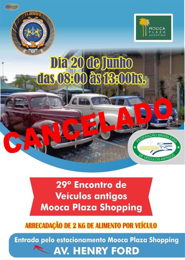 29º Encontro de Veículos Antigos Mooca Plaza Shopping CANCELADO