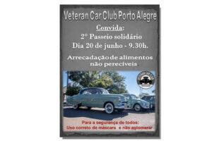 Veteran Car Club do Brasil RS organiza seu 2º Passeio Solidário
