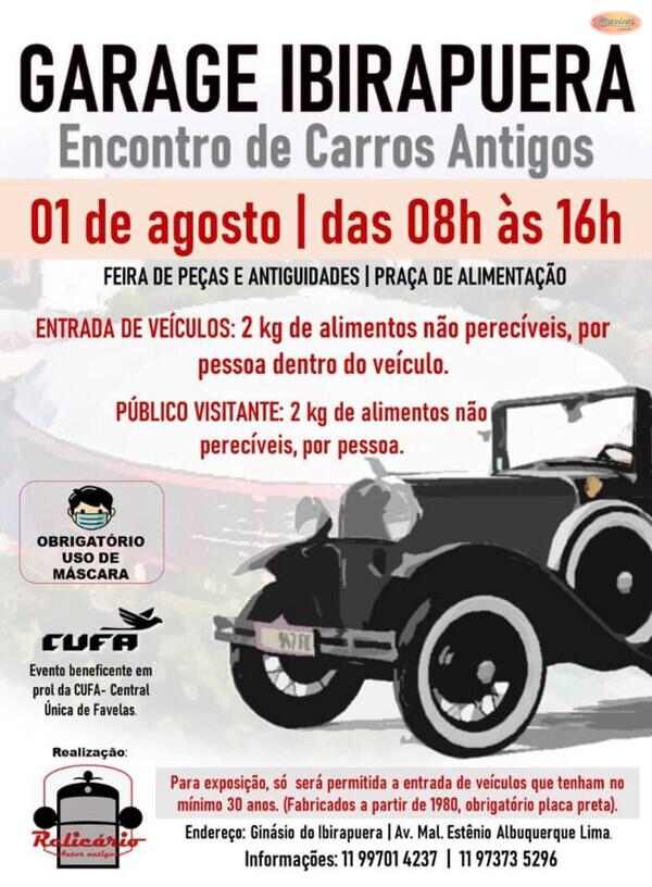 Garage Ibirapuera - Encontro de Carros Antigos