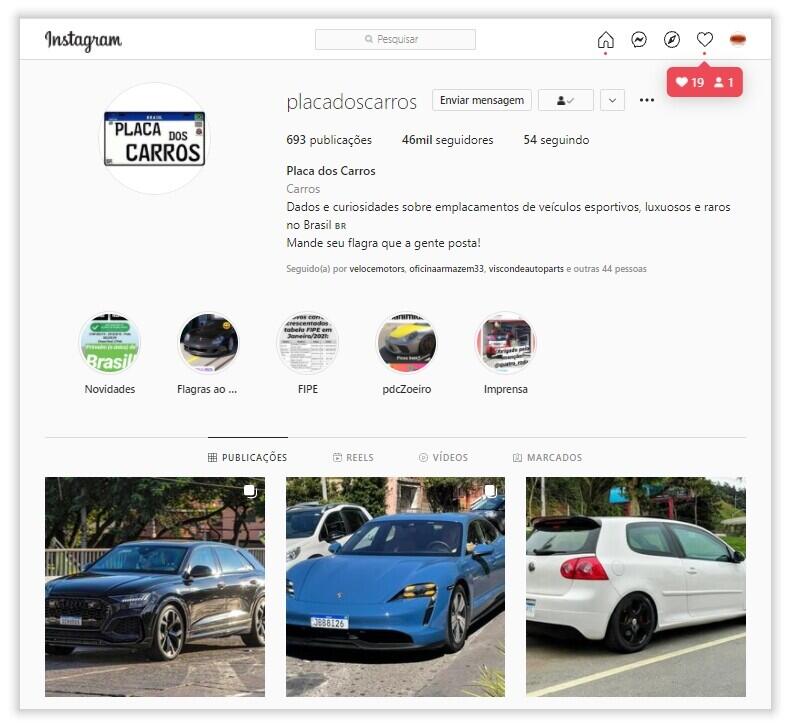 perfis instagram carros antigos