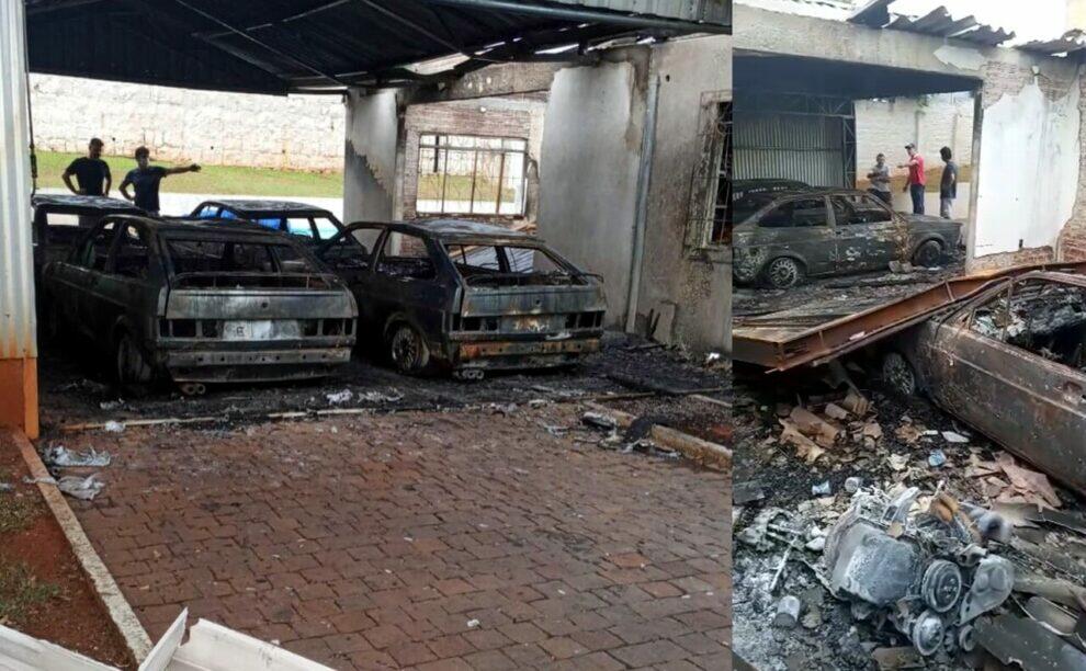 VWs Gol GTi incêndio