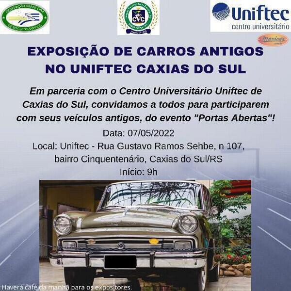 Exposição de Carros Antigos no Uniftec Caxias do Sul