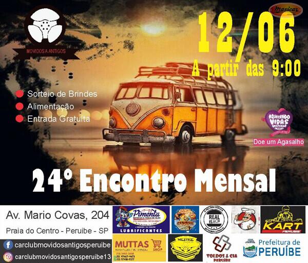 24º Encontro Mensal Car Club Movidos à Antigos Peruíbe