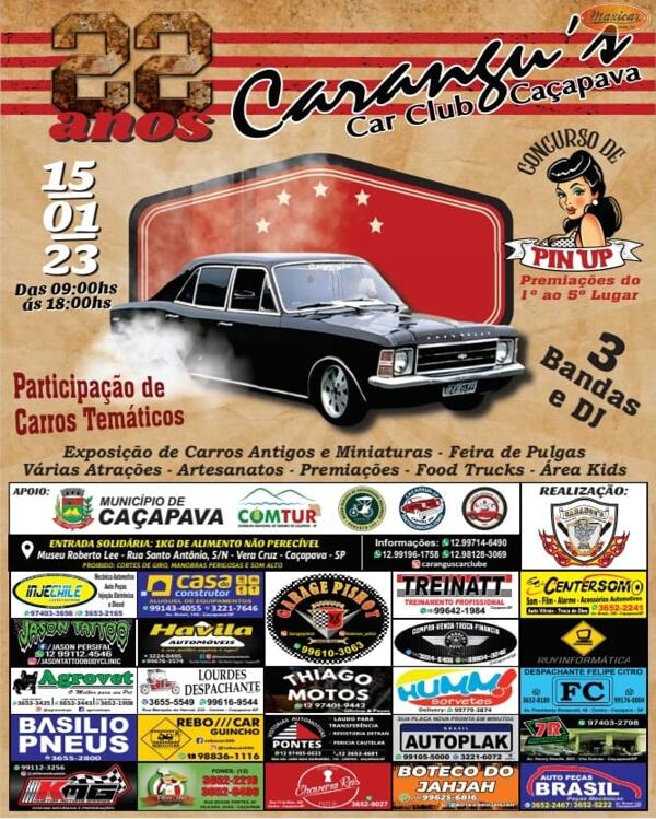 22 anos Carangu's Car Club Caçapava