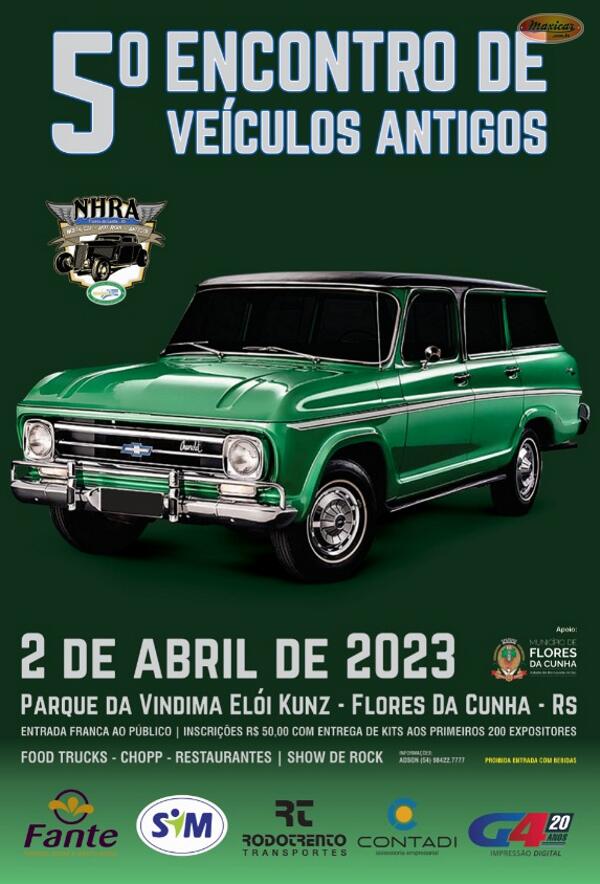 5º Encontro de Veículos Antigos do Clube NHRA de Flores da Cunha