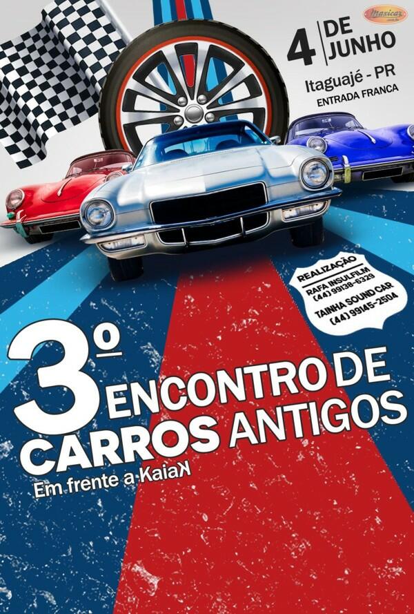 3° Encontro de carros antigos em Itaguajé