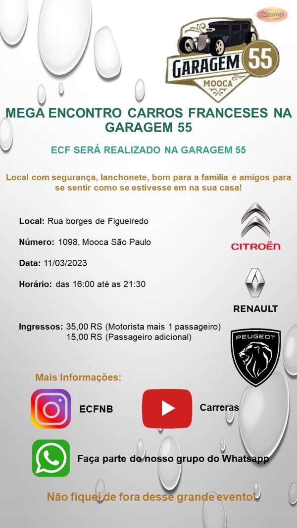 Mega Encontro Carros Franceses na Garagem 55