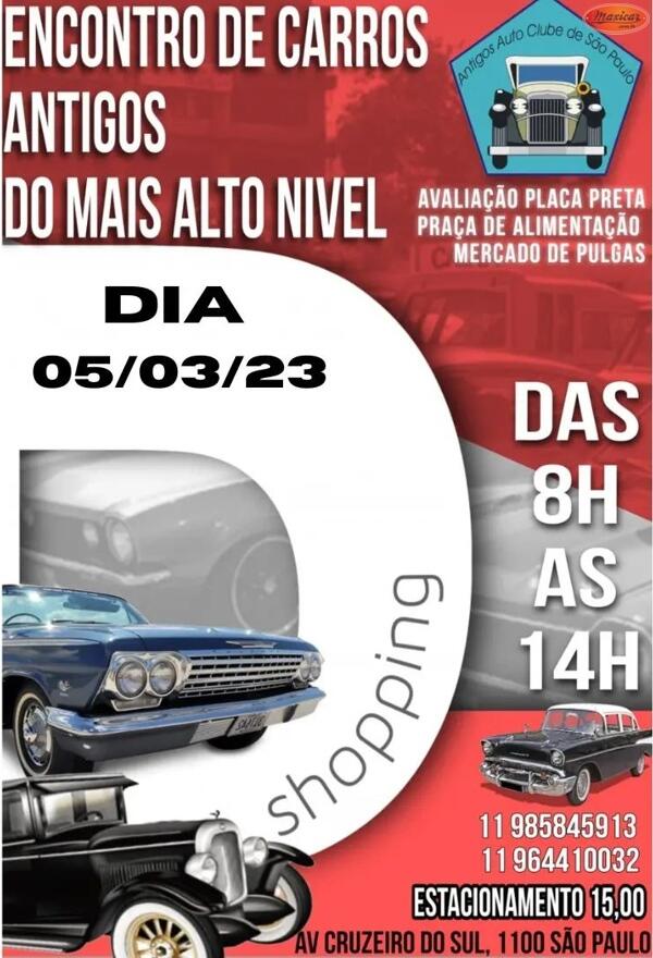 Encontro de Carros Antigos no Shopping D