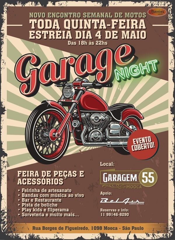 Novo Encontro Semanal de Motos na Garagem 55