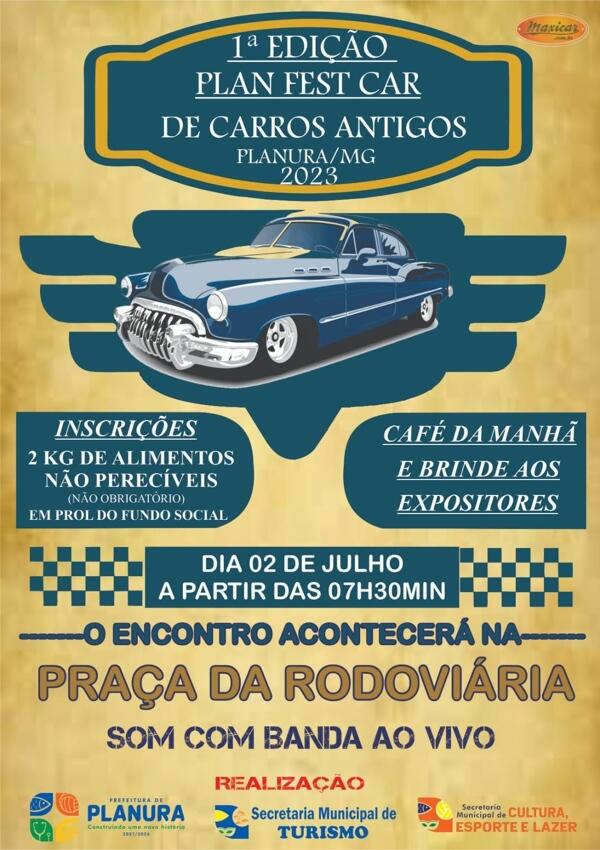 1ª Edição Plan Fest Car de Carros Antigos