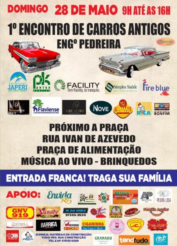 1º Encontro de Carros Antigos em Engenheiro Pedreira