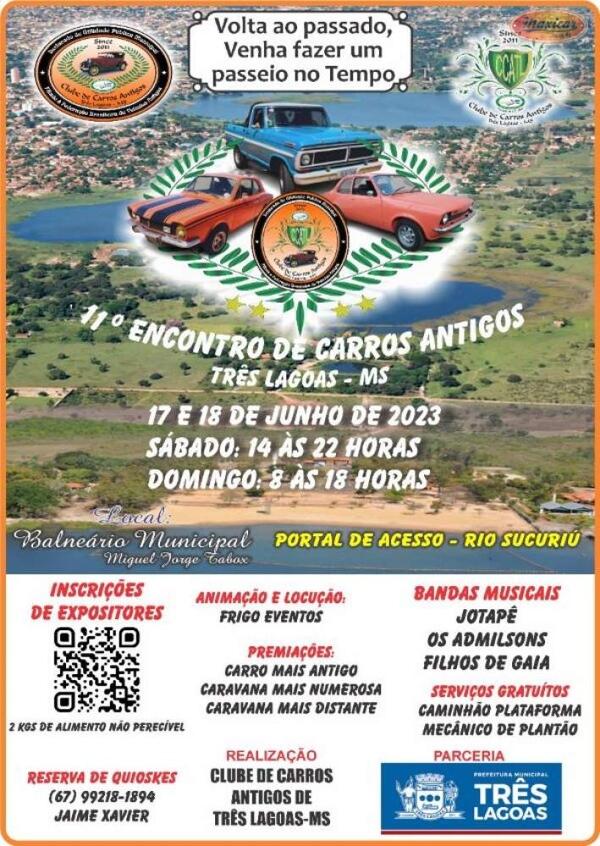 11º Encontro de Carros Antigos em Três Lagoas