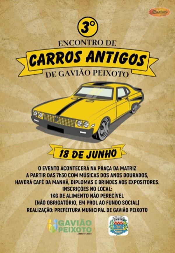 3º Encontro de Carros Antigos de Gavião Peixoto