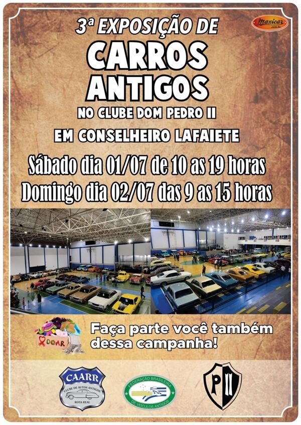 3ª Exposição de Carros Antigos no Clube Dom Pedro II