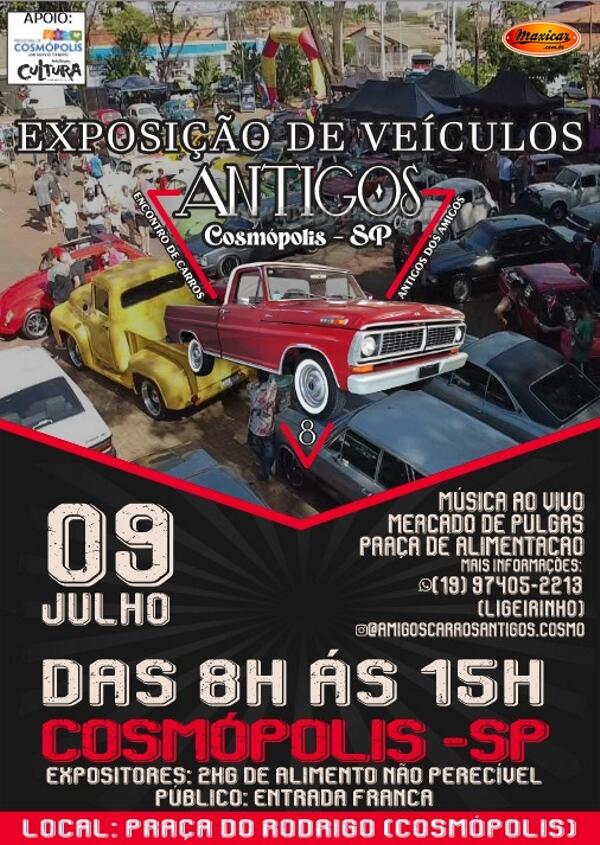 Exposição de Veículos Antigos em Cosmópolis