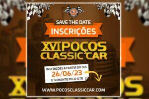 XVI Poços Classic Car abre suas inscrições dia 26/6/2023