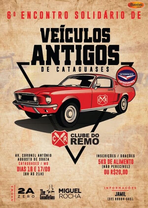 6° Encontro Solidário de Veículos Antigos de Cataguases