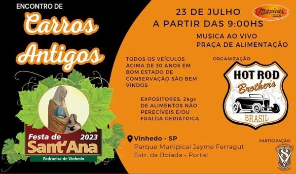 Encontro de Carros Antigos em Vinhedo