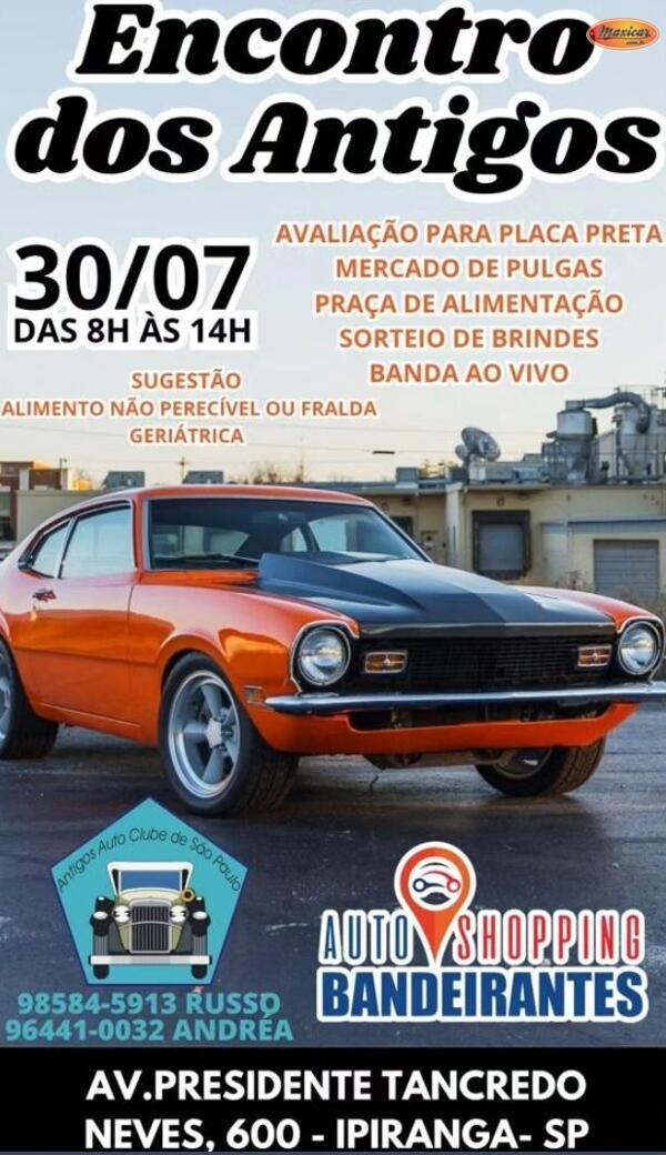 Encontro de Carros Antigos Auto Shopping Bandeirantes