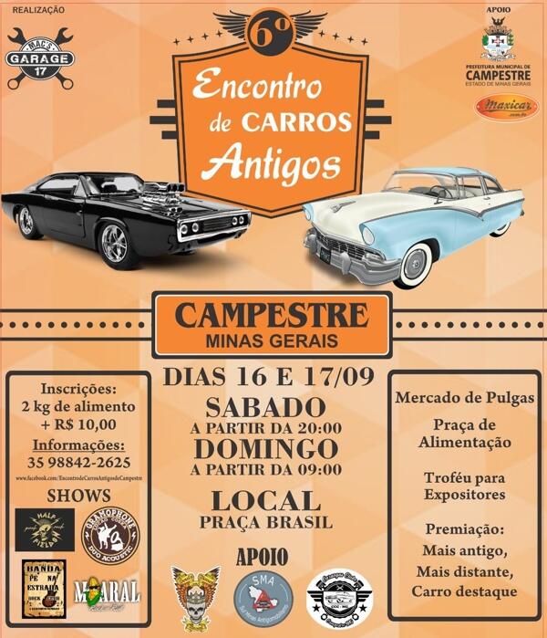 6º Encontro de Carros Antigos de Campestre