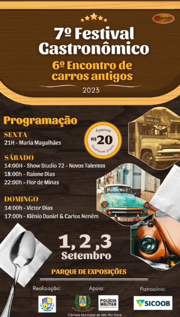 6º Encontro de Carros Antigos em Alto do Rio Doce