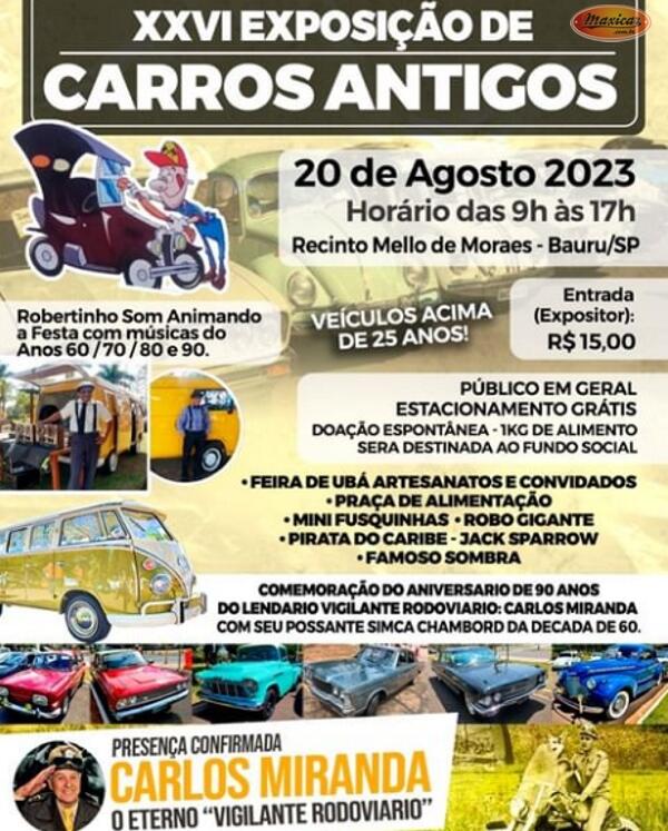 XXVI Exposição de Carros Antigos em Bauru