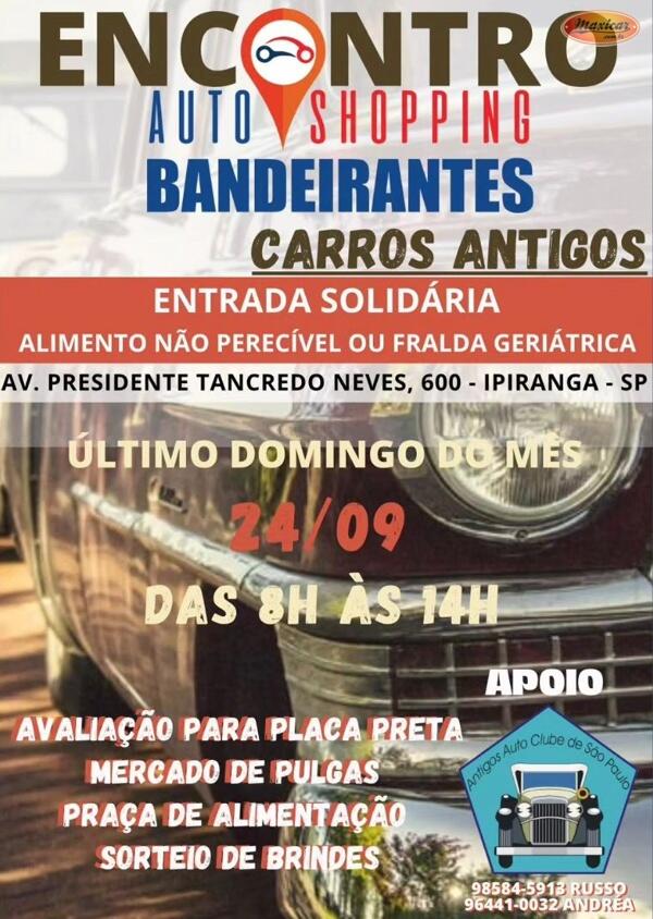 Encontro de Carros Antigos Auto Shopping Bandeirantes