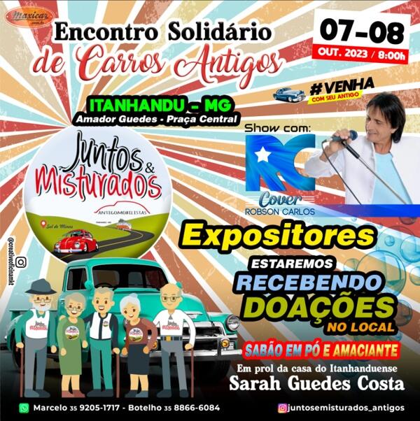 Encontro Solidário de Carros Antigos em Itanhandu