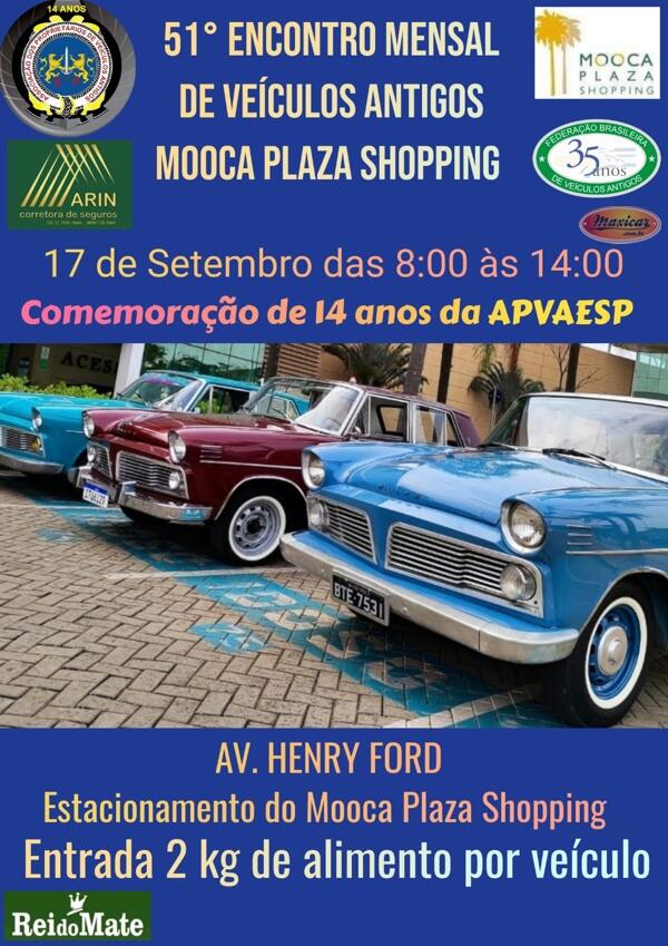 51º Encontro Mensal de Veículos Antigos Mooca Plaza Shopping