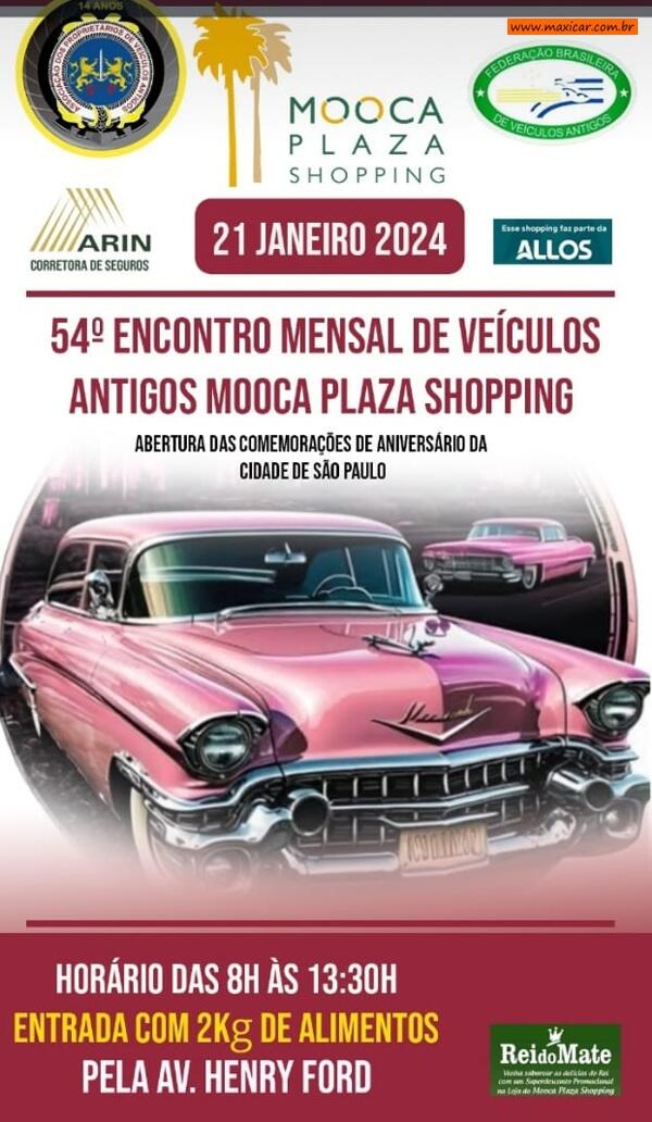 54º Encontro Mensal de Veículos Antigos Mooca Plaza Shopping