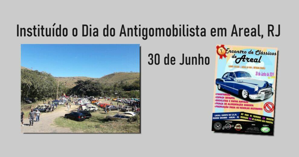 Dia do Antigomobilista no Calendário Municipal de Areal