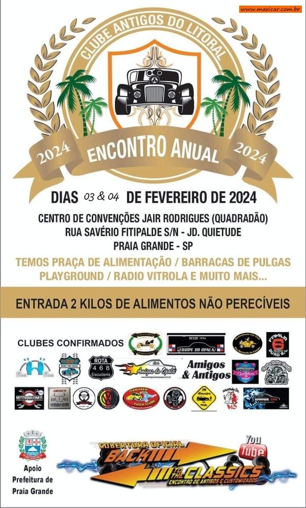 Encontro Anual do Clube Antigos do Litoral – Praia Grande